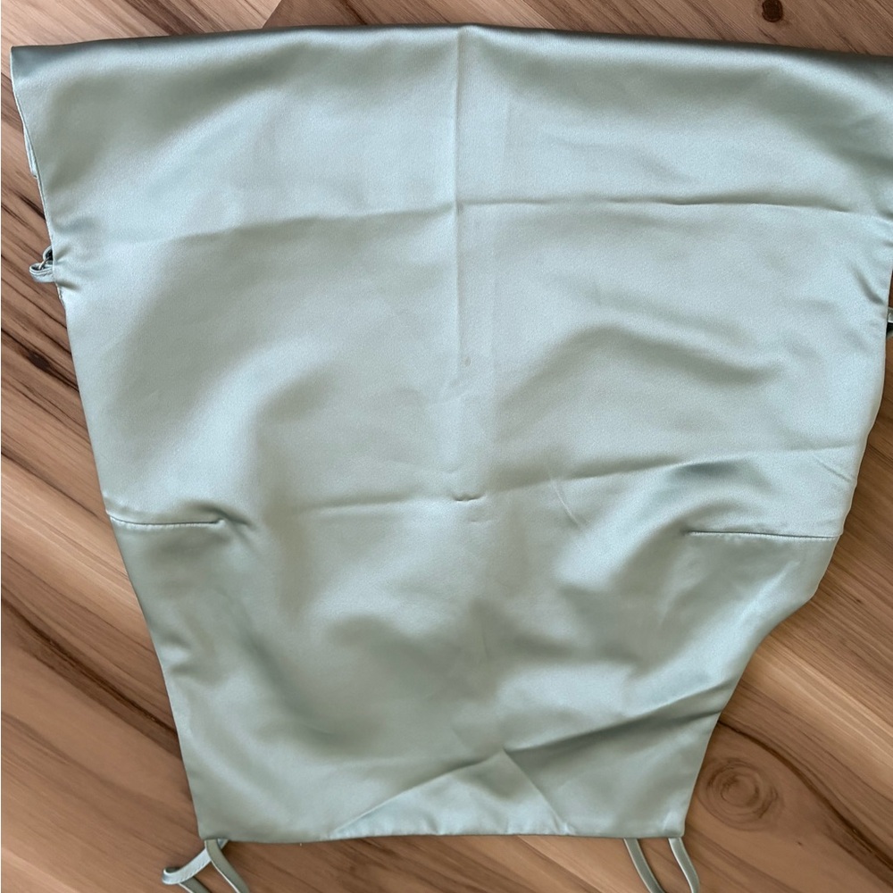 Zara Mint Green Satin Top - Picture 6 of 6